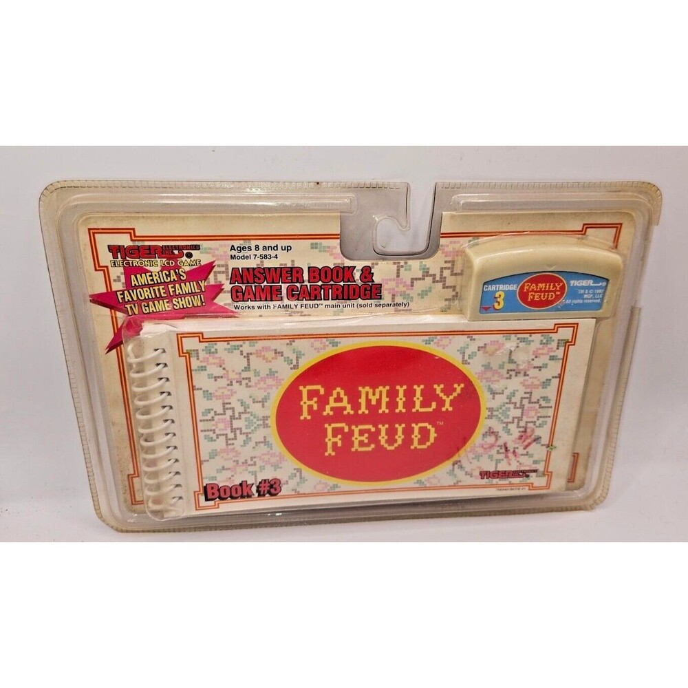 Vtg FAMILY FEUD GAME Cartridge 3 Tiger Toy Game & Answer Books Electronics  NOS